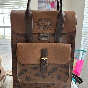 NWT- Disney Parks Wilderness Lodge Loungefly Backpack- brown